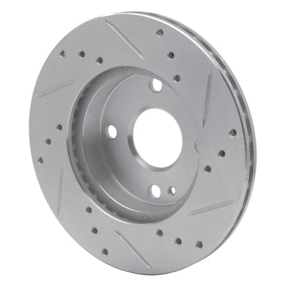 R1 Concepts R1 90-93 Mazda Miata Front Left Drilled & Slotted Silver Brake Rotor
