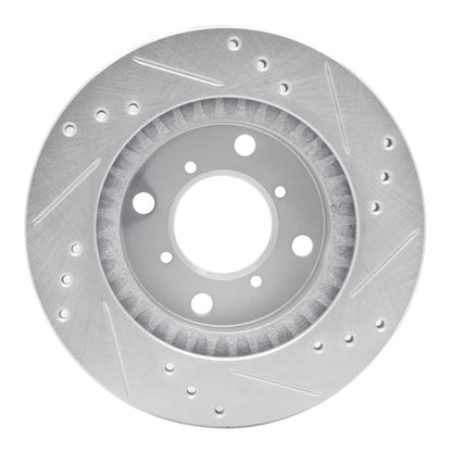 R1 Concepts R1 95-02 Suzuki Esteem Front Left Drilled & Slotted Silver Brake Rotor