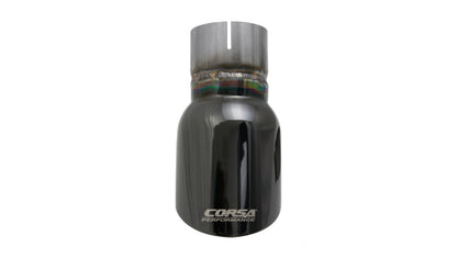 CORSA Performance Corsa Single Universal 2.5in Inlet / 3.5in Outlet Black PVD Pro-Series Tip Kit