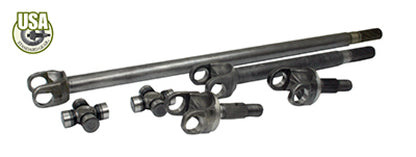 Yukon Gear & Axle USA Standard 4340CM Rplcmnt Axle Kit For TJ/XJ/YJ/WJ/Zj Front / Dana 30 / 27 Spline w/Super Joints