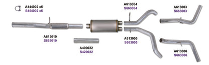 Diamond Eye Performance Diamond Eye KIT 3in Catback DUAL GAS AL CHEVY/GM 4.3L 5.3L 1500