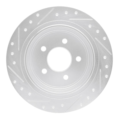 R1 Concepts R1 03-05 Ford Explorer Sport Rear Right Drilled & Slotted Silver Brake Rotor