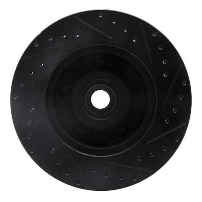 R1 Concepts R1 03-03 Dodge Ram 1500 Van Front Left Drilled & Slotted Black Brake Rotor