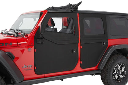 Bestop 20-26 Jeep Gladiator / 18-26 Wrangler JL Full Fabric Doors (Front Black Twill)