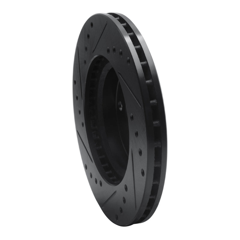 R1 Concepts R1 90-93 Asuna SUNFIRE Front Right Drilled & Slotted Black Brake Rotor