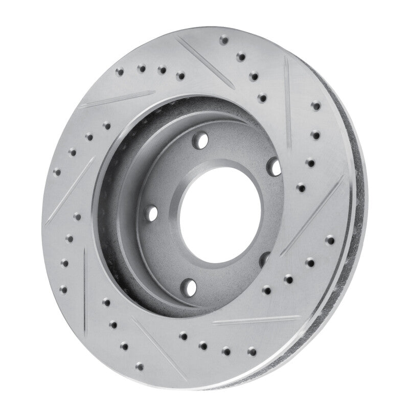 R1 Concepts R1 69-78 Cadillac Eldorado Rear Left Front Left Drilled & Slotted Silver Brake Rotor