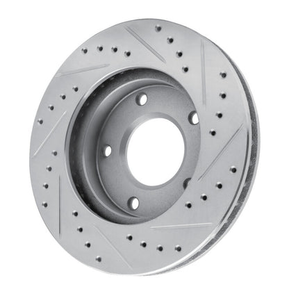 R1 Concepts R1 69-78 Cadillac Eldorado Rear Left Front Left Drilled & Slotted Silver Brake Rotor
