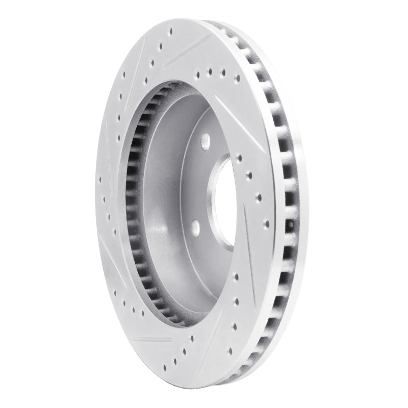 R1 Concepts R1 00-02 Dodge Ram 1500 Pickup Front Right Drilled & Slotted Silver Brake Rotor