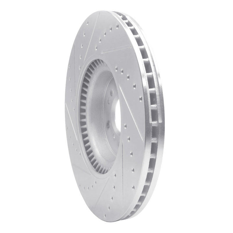 R1 Concepts R1 07-09 Mercedes-Benz GL320 Front Right Drilled & Slotted Silver Brake Rotor