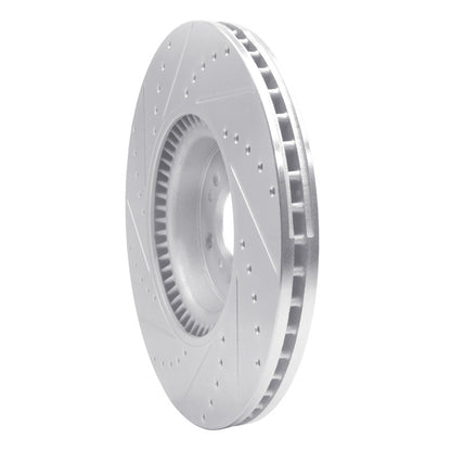 R1 Concepts R1 07-09 Mercedes-Benz GL320 Front Right Drilled & Slotted Silver Brake Rotor