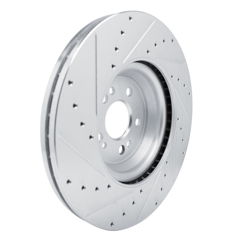 R1 Concepts R1 20-25 Mercedes-Benz GLE350 Front Right Drilled & Slotted Silver Brake Rotor