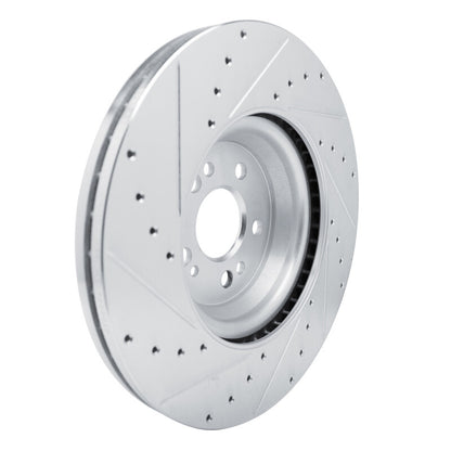 R1 Concepts R1 20-25 Mercedes-Benz GLE350 Front Right Drilled & Slotted Silver Brake Rotor