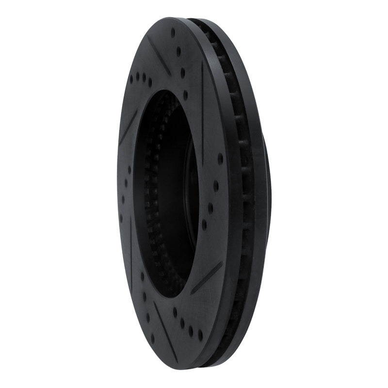 R1 Concepts R1 96-98 Mazda MPV Front Left Drilled & Slotted Black Brake Rotor