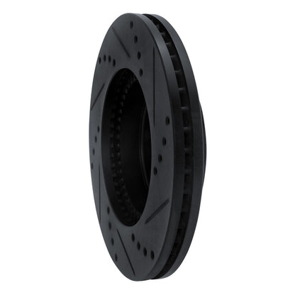 R1 Concepts R1 96-98 Mazda MPV Front Left Drilled & Slotted Black Brake Rotor