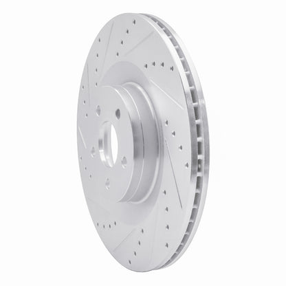 R1 Concepts R1 16-18 Ford Focus Front Left Drilled & Slotted Silver Brake Rotor