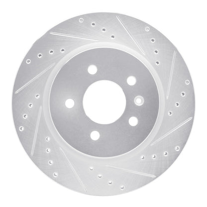 R1 Concepts R1 16-20 Buick Regal Sportback Rear Right Drilled & Slotted Silver Brake Rotor