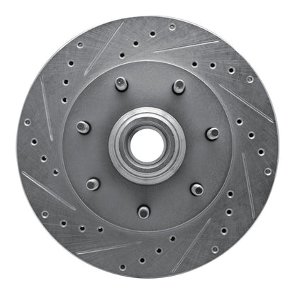 R1 Concepts R1 97-04 Ford F-250 2WD (Excl Super Duty) Front Left Drilled & Slotted Silver Brake Rotor
