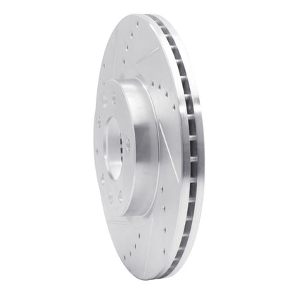 R1 Concepts R1 06-13 Ford Fusion Front Left Drilled & Slotted Silver Brake Rotor