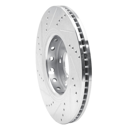 R1 Concepts R1 14-20 Acura RLX Front Right Drilled & Slotted Silver Brake Rotor