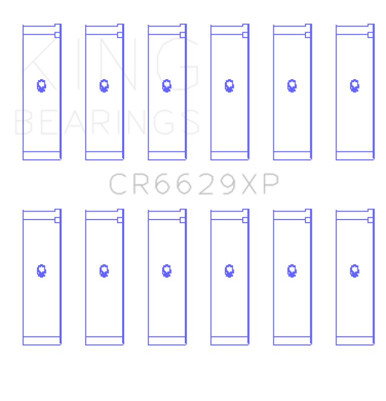 King Engine Bearings Mitsubishi 6G72 (Size 0.26) Connecting Rod Bearing Set
