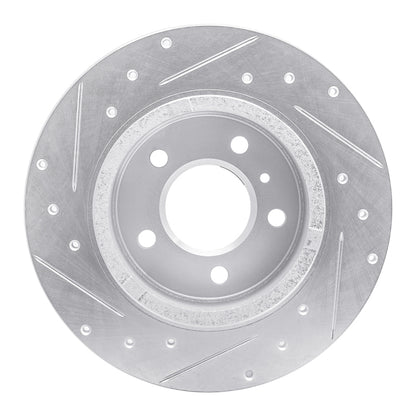 R1 Concepts R1 06-11 Buick Lucerne Rear Right Drilled & Slotted Silver Brake Rotor