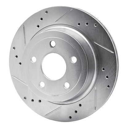 R1 Concepts R1 08-10 Chevrolet COBALT Rear Left Drilled & Slotted Silver Brake Rotor