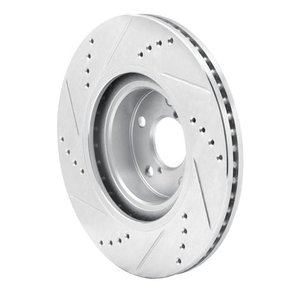 R1 Concepts R1 04-25 Scion FR-S Front Right Drilled & Slotted Silver Brake Rotor