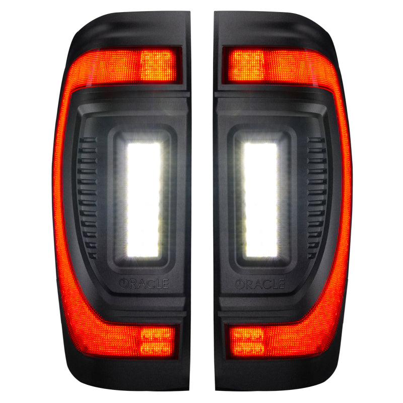 ORACLE Lighting Oracle 19-23 GMC Sierra Black Series Flush Style LED Tail Lights - Factory Halogen