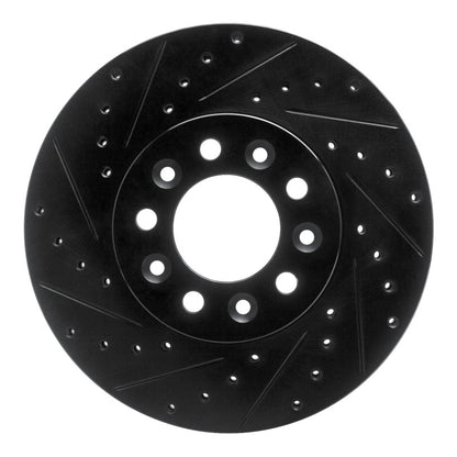 R1 Concepts R1 99-03 Ford Windstar Front Left Drilled & Slotted Black Brake Rotor