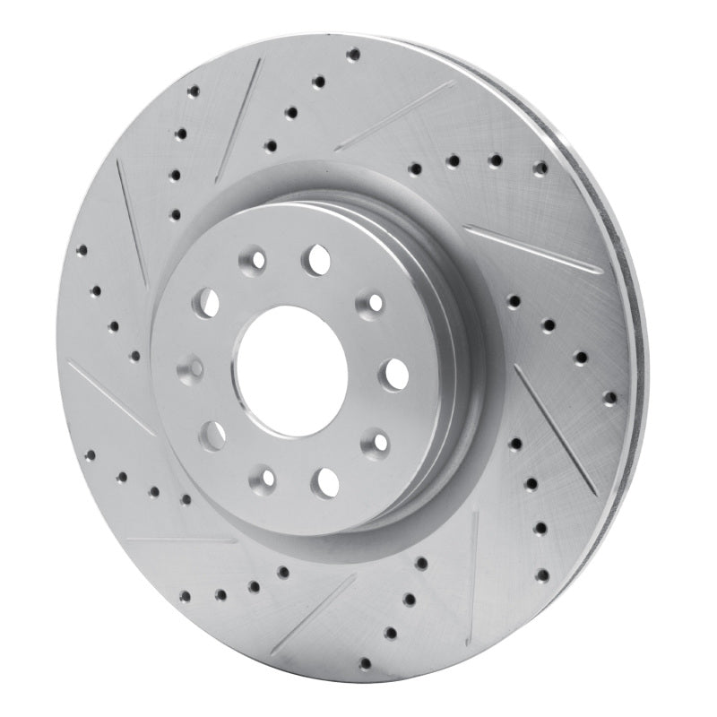 R1 Concepts R1 14-25 Cadillac CT5 Front Left Drilled & Slotted Silver Brake Rotor