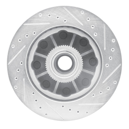 R1 Concepts R1 01-02 Chevrolet Express 3500 Front Left Drilled & Slotted Silver Brake Rotor