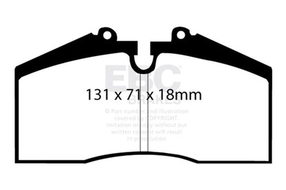 EBC Racing 92-93 Porsche 911 (964) 3.3L Turbo RP-X Front Brake Pads