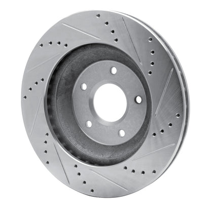 R1 Concepts R1 88-96 Chevrolet Corvette Right Front Drilled & Slotted Silver Brake Rotor