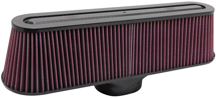 K&N Engineering K&N Air Filter with Carbon Fiber Top and Base
