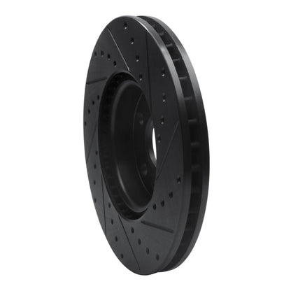 R1 Concepts R1 07-18 Land Rover Range Rover Evoque Front Left Drilled & Slotted Black Brake Rotor