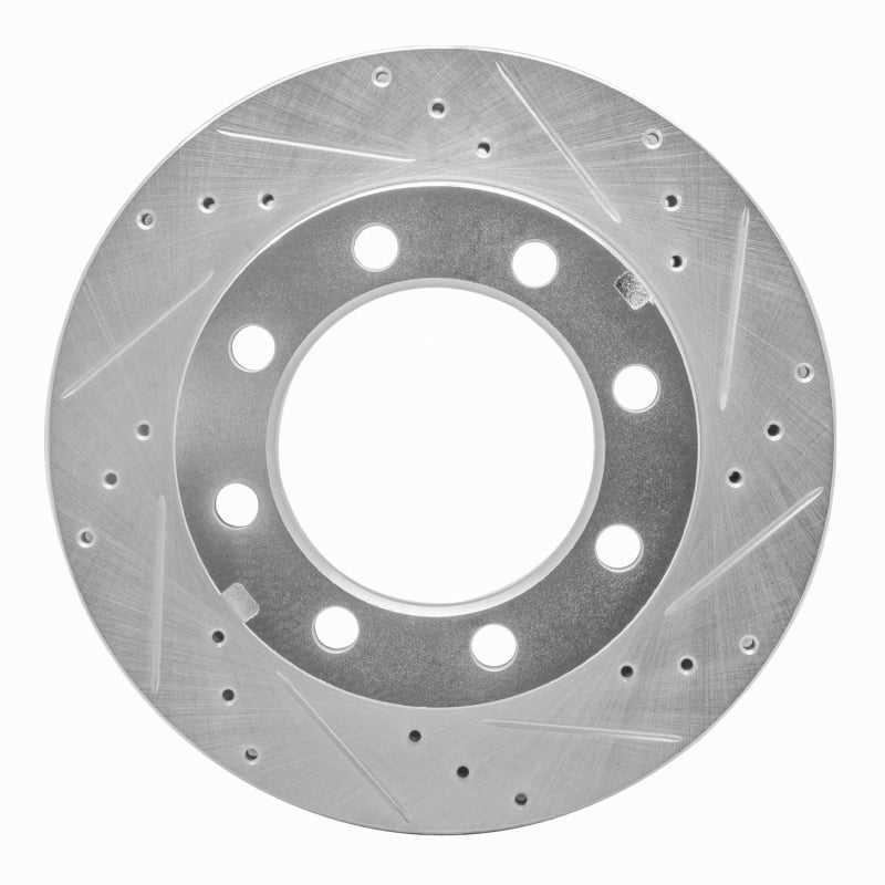 R1 Concepts R1 77-93 Chevrolet V30 & V3500 Pickup Front Right Drilled & Slotted Silver Brake Rotor