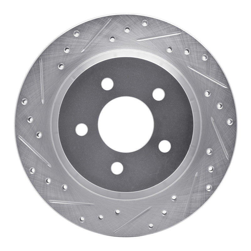 R1 Concepts R1 07-23 Lexus LS460 Front Left Drilled & Slotted Silver Brake Rotor