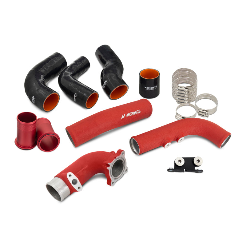 Mishimoto 2023+ Toyota GR Corolla Intercooler & Pipe Kit - Black Cooler - Red Pipes