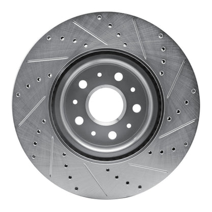 R1 Concepts R1 14-25 Cadillac CT5 Front Left Drilled & Slotted Silver Brake Rotor
