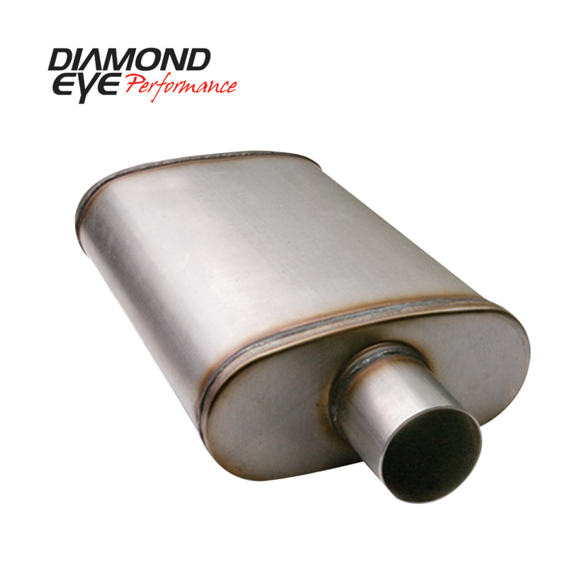 Diamond Eye Performance Diamond Eye Muffler 3-1/2in DL IN/DL OUT 22in BODY 28in OVERALL OVAL