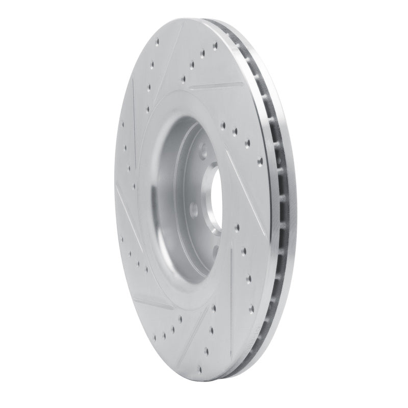 R1 Concepts R1 14-19 Ford Focus Front Right Drilled & Slotted Silver Brake Rotor