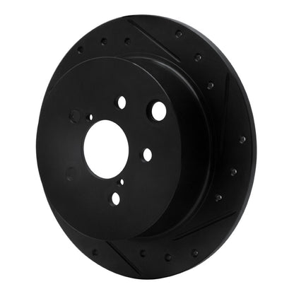 R1 Concepts R1 12-23 Subaru XV Crosstrek Rear Right Drilled & Slotted Black Brake Rotor