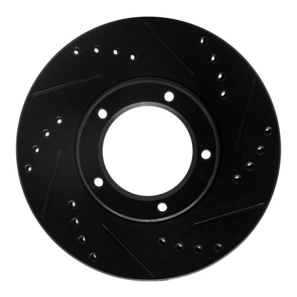 R1 Concepts R1 89-08 Toyota Hilux (Mexico) Front Right Drilled & Slotted Black Brake Rotor