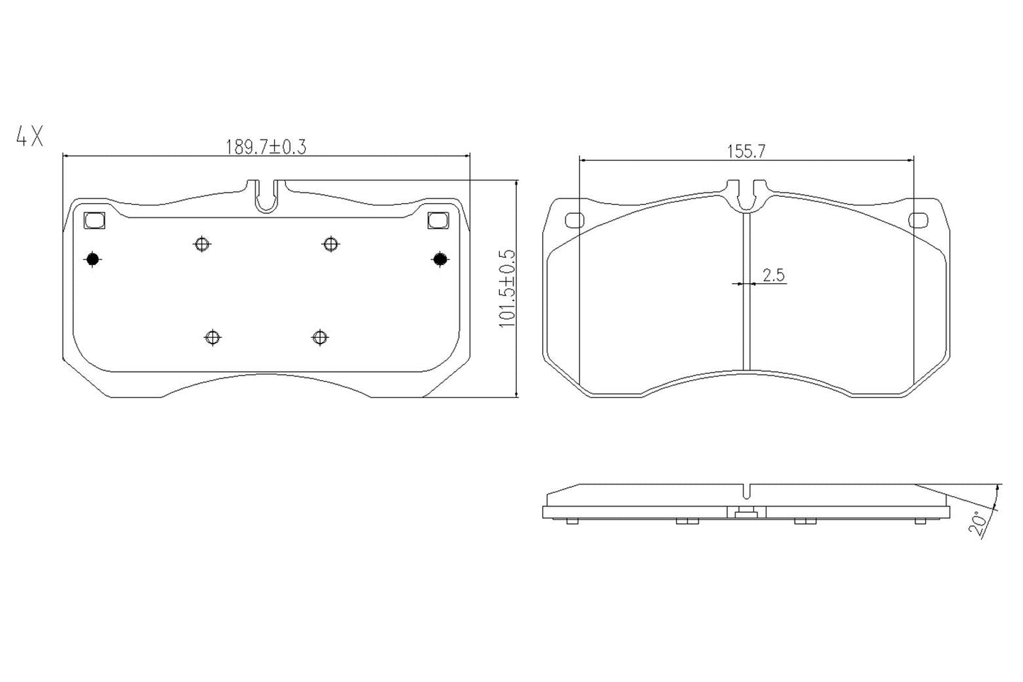 BOGAP A8210260 Brake Pad Set, Disc Brake
