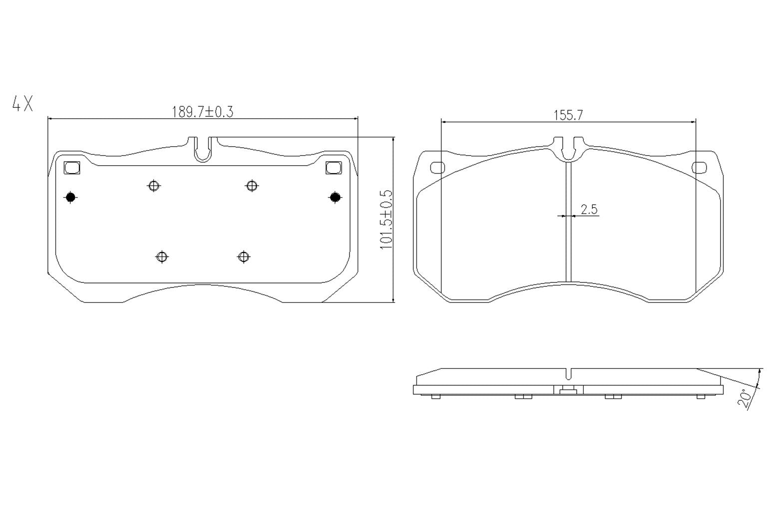BOGAP A8210260 Brake Pad Set, Disc Brake