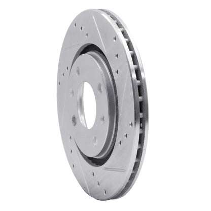 R1 Concepts R1 89-91 Peugeot 405 Front Right Drilled & Slotted Silver Brake Rotor