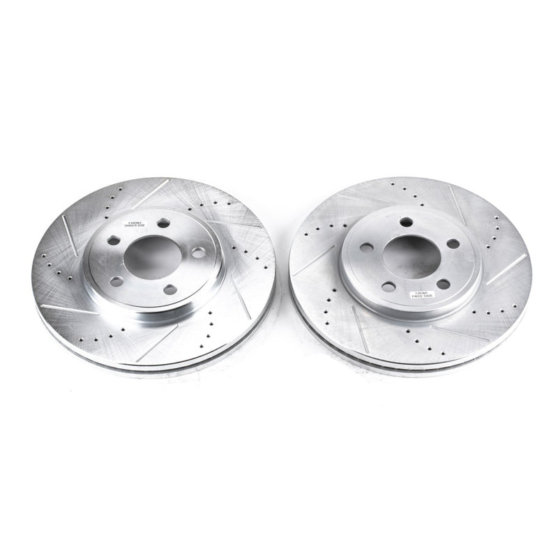 PowerStop Power Stop 03-11 Ford Crown Victoria Front Evolution Drilled & Slotted Rotors - Pair