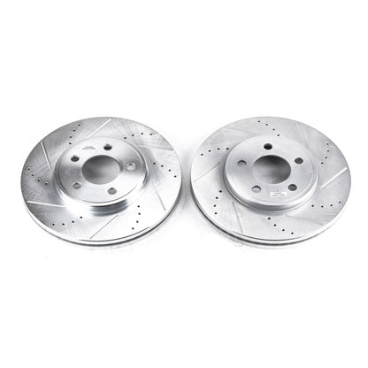 PowerStop Power Stop 03-11 Ford Crown Victoria Front Evolution Drilled & Slotted Rotors - Pair