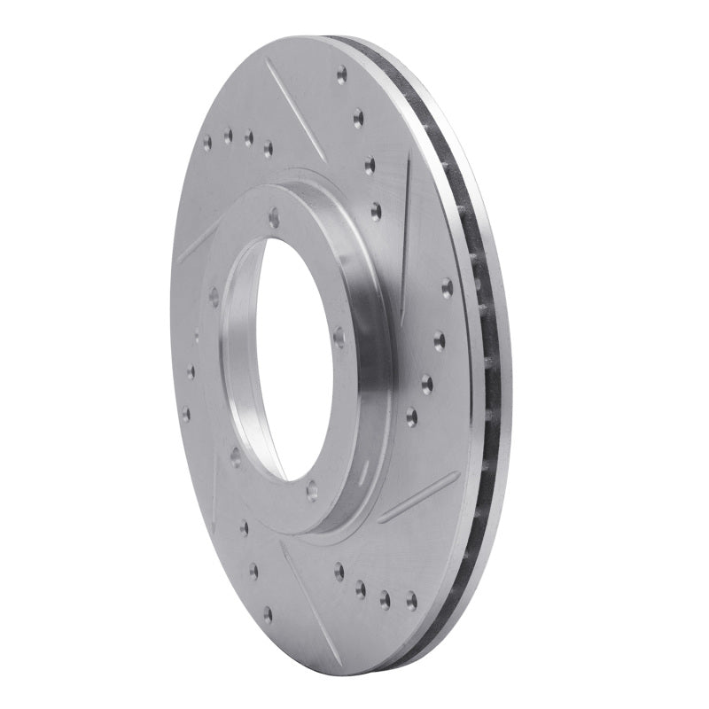 R1 Concepts R1 67-88 Porsche 911 Front Right Drilled & Slotted Silver Brake Rotor