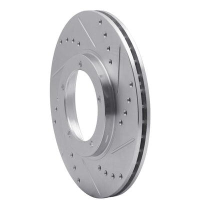 R1 Concepts R1 67-88 Porsche 911 Front Right Drilled & Slotted Silver Brake Rotor